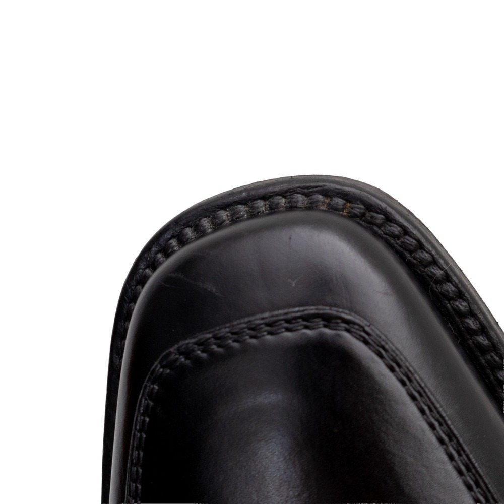 Salvatore Ferragamo Black Apron Toe Derby Dress Shoes Mens US 10.5 D UK 9.5 - Picture 14 of 14